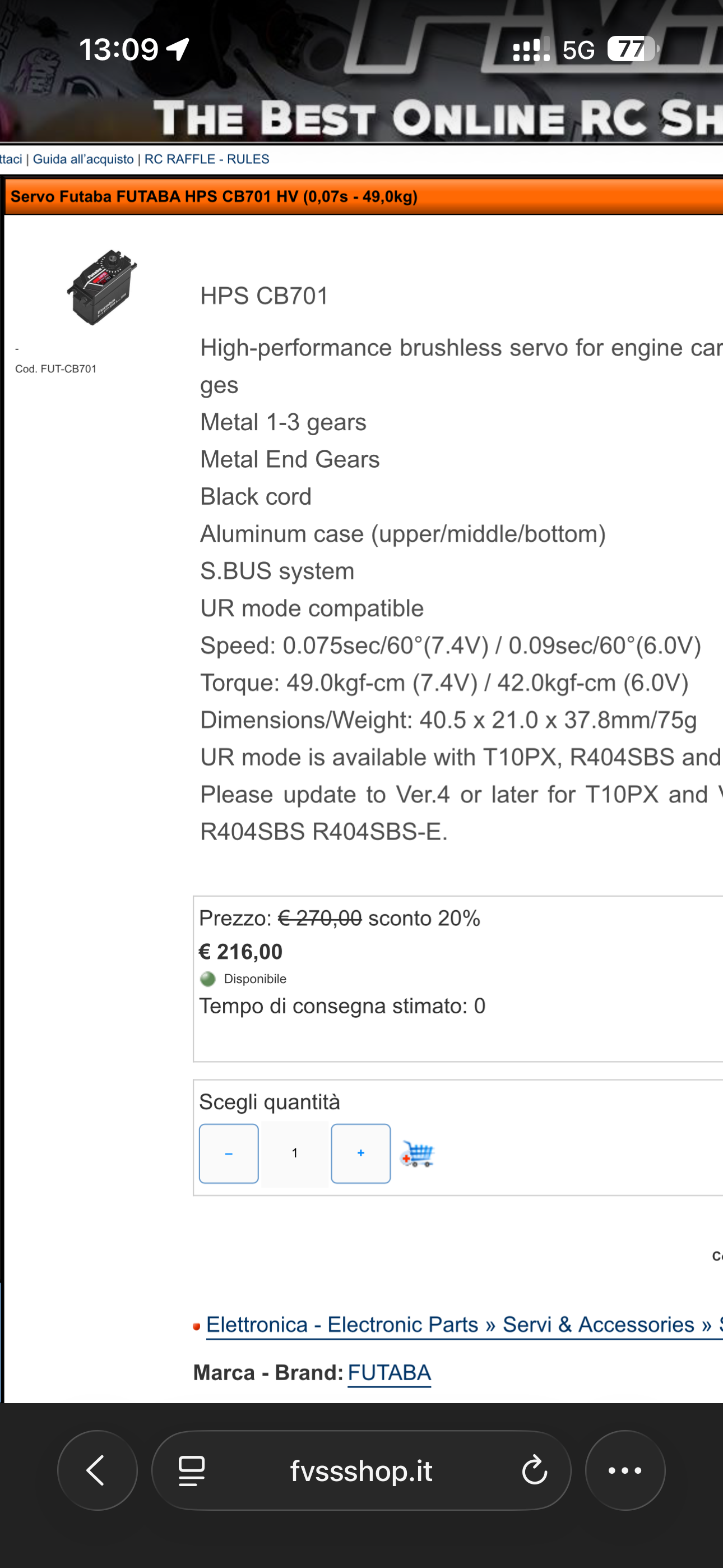 Vendo servo