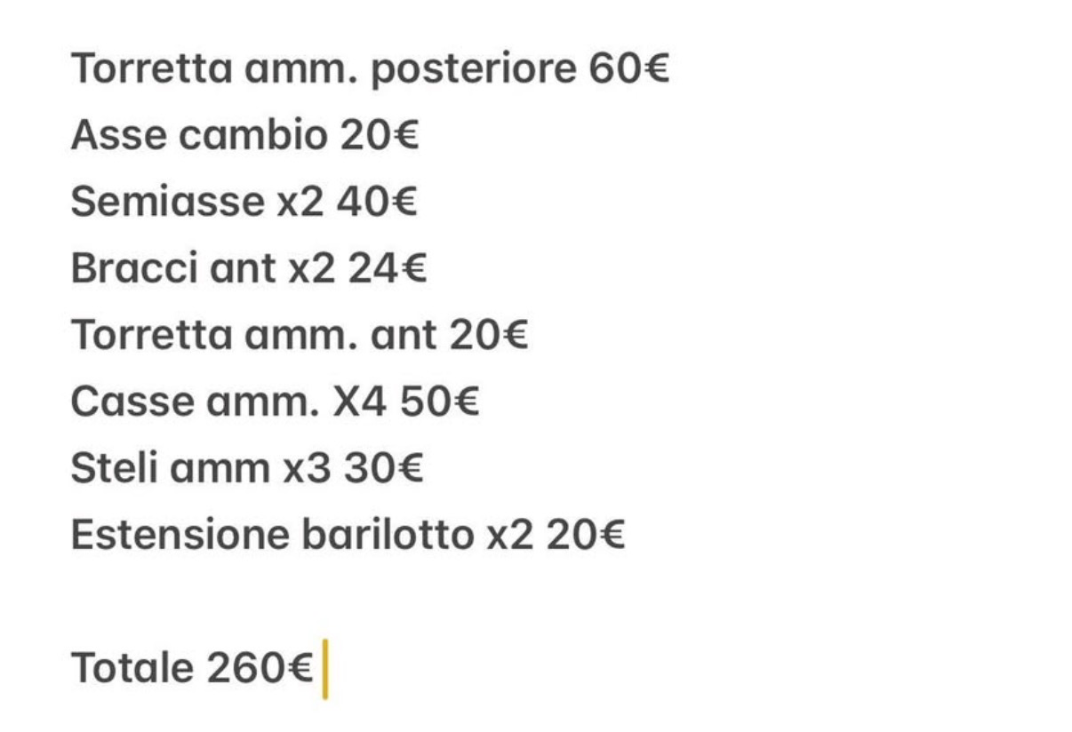 Ricambi nuovi NT123